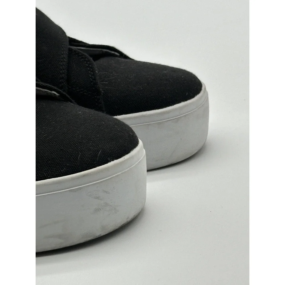 Goats Women's Black Canvas Crisscross‎ Straps Platform Slip-On Sneakers SZ 9.5